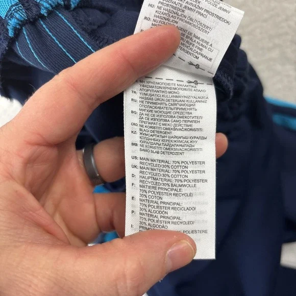 ADIDAS Mens 'Palmerston Joggers' Small Multicolor Sweatpants Zip Pockets Blue - Picture 12 of 14